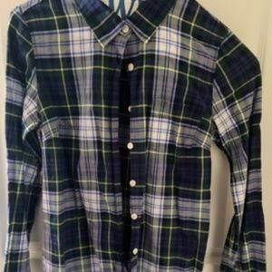 J. Crew Women's Plaid Boyfriend flannel